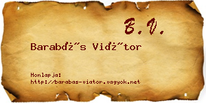 Barabás Viátor névjegykártya